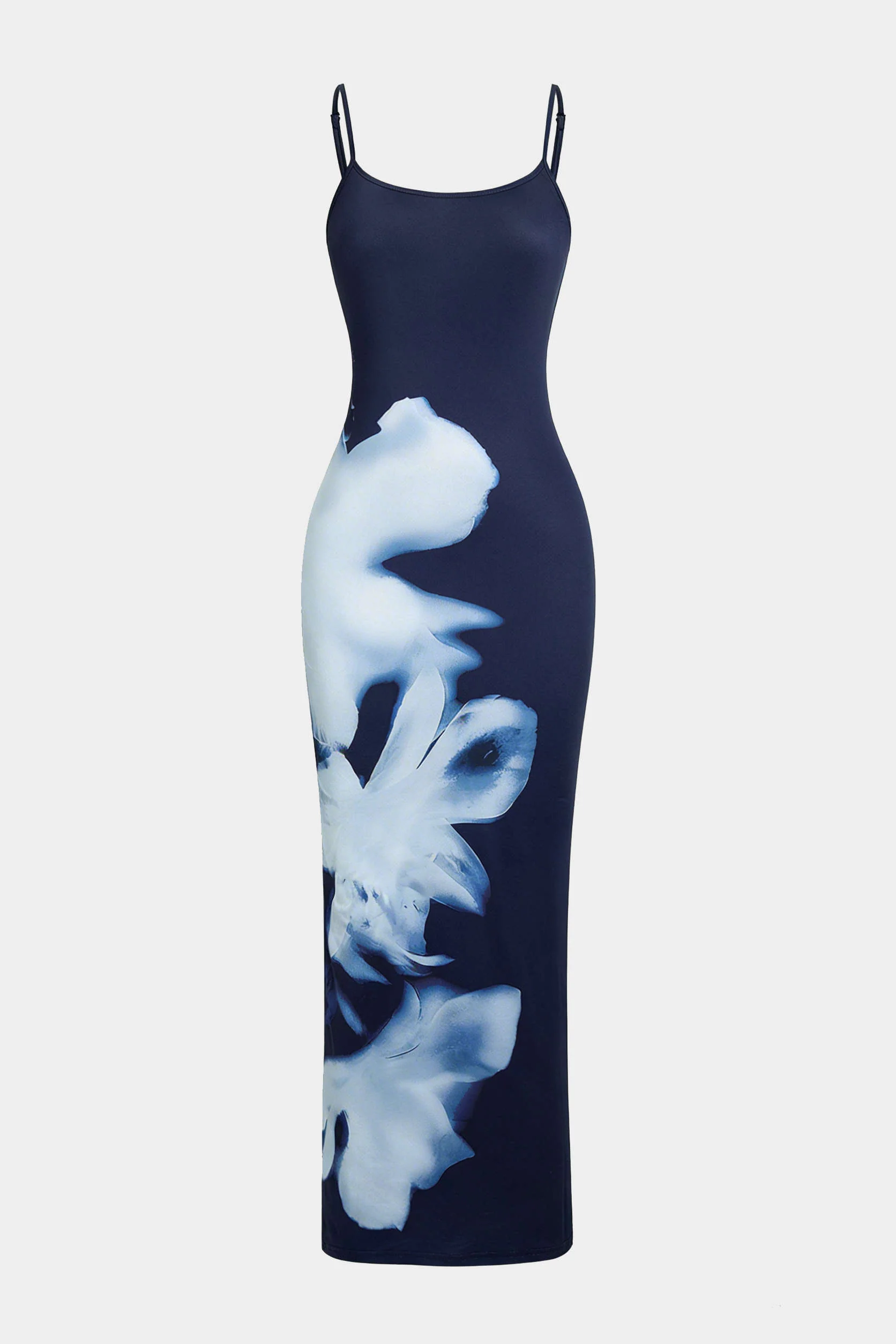 Floral Print Round Neck Sleeveless Maxi Dress - Image 4