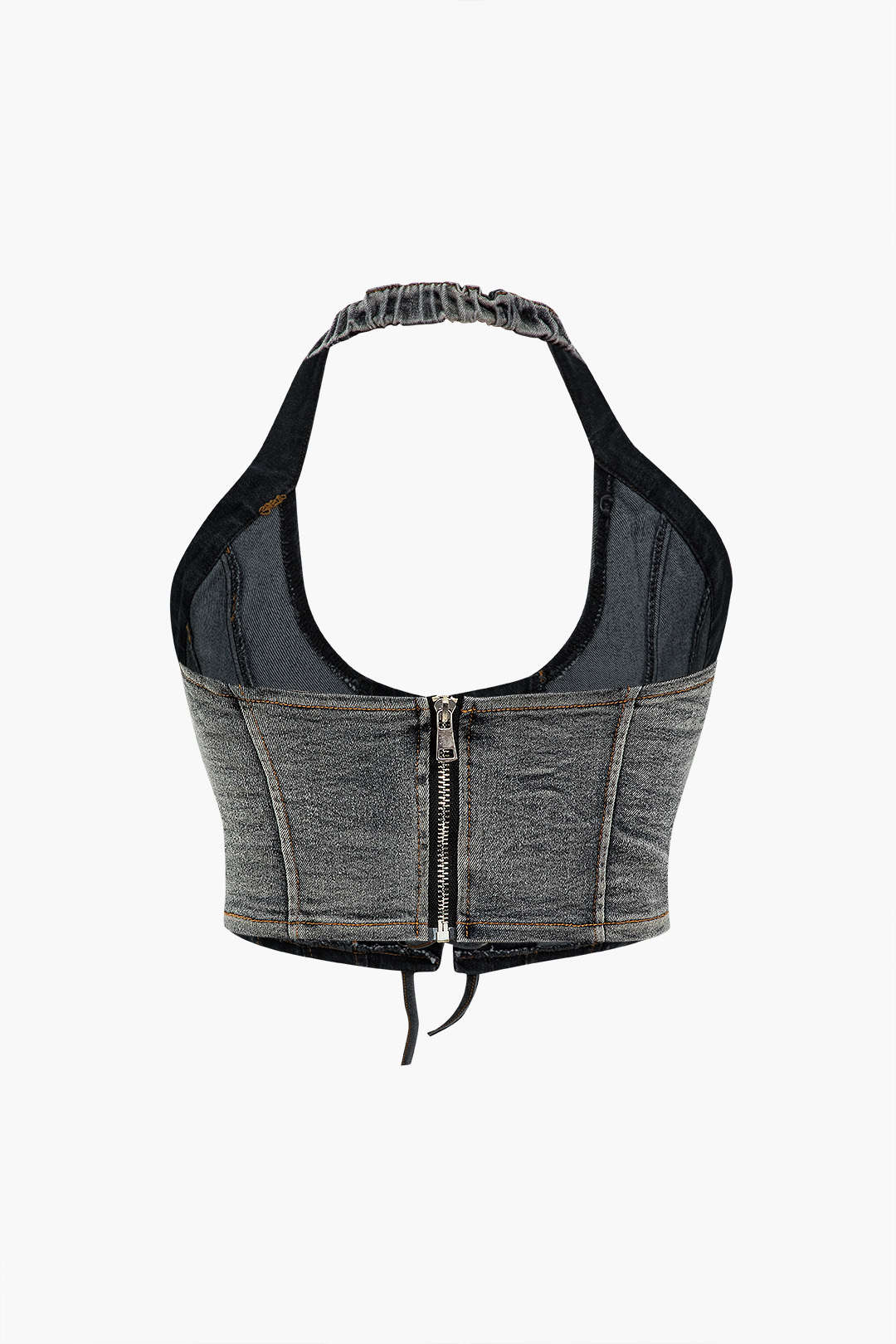 Denim Tie Up Halter And Mini Skirt Set - Image 10