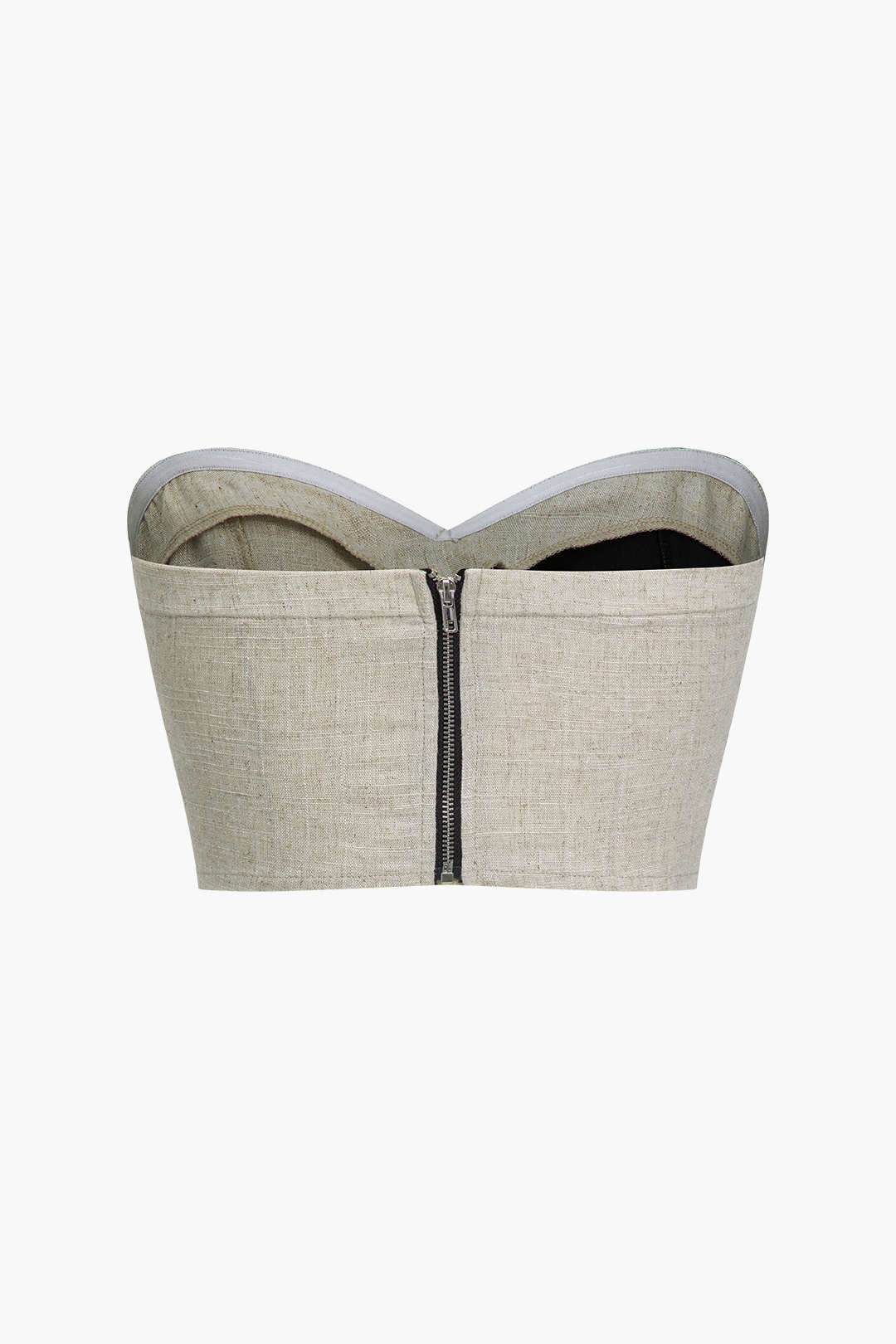 Contrast Zipper Tube Top - Image 7